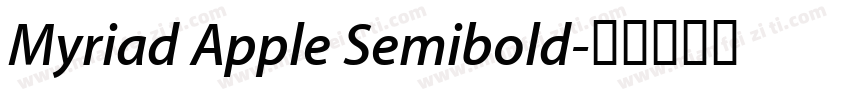 Myriad Apple Semibold字体转换